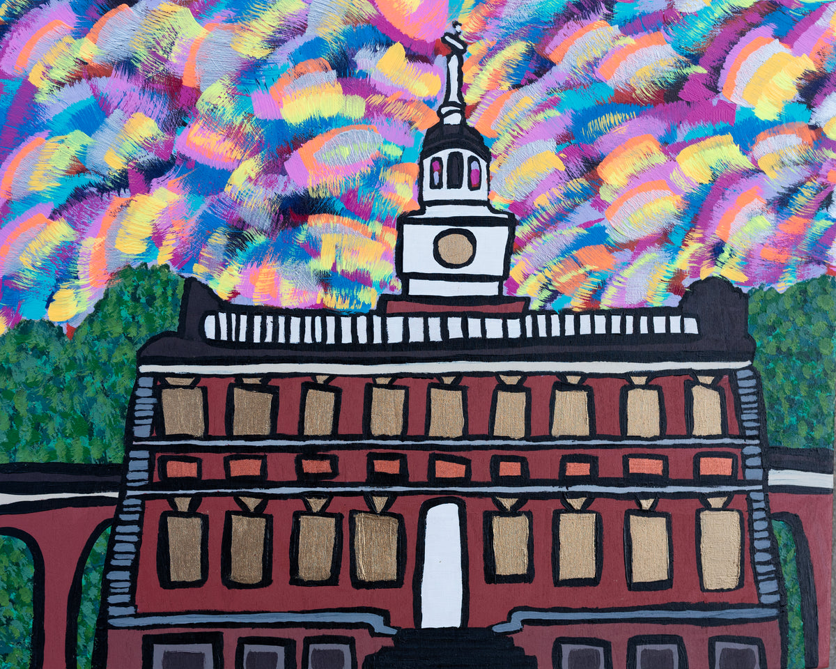 Independence Hall | 11 1/2 x 9 1/2 inches | Acrylic on canvas