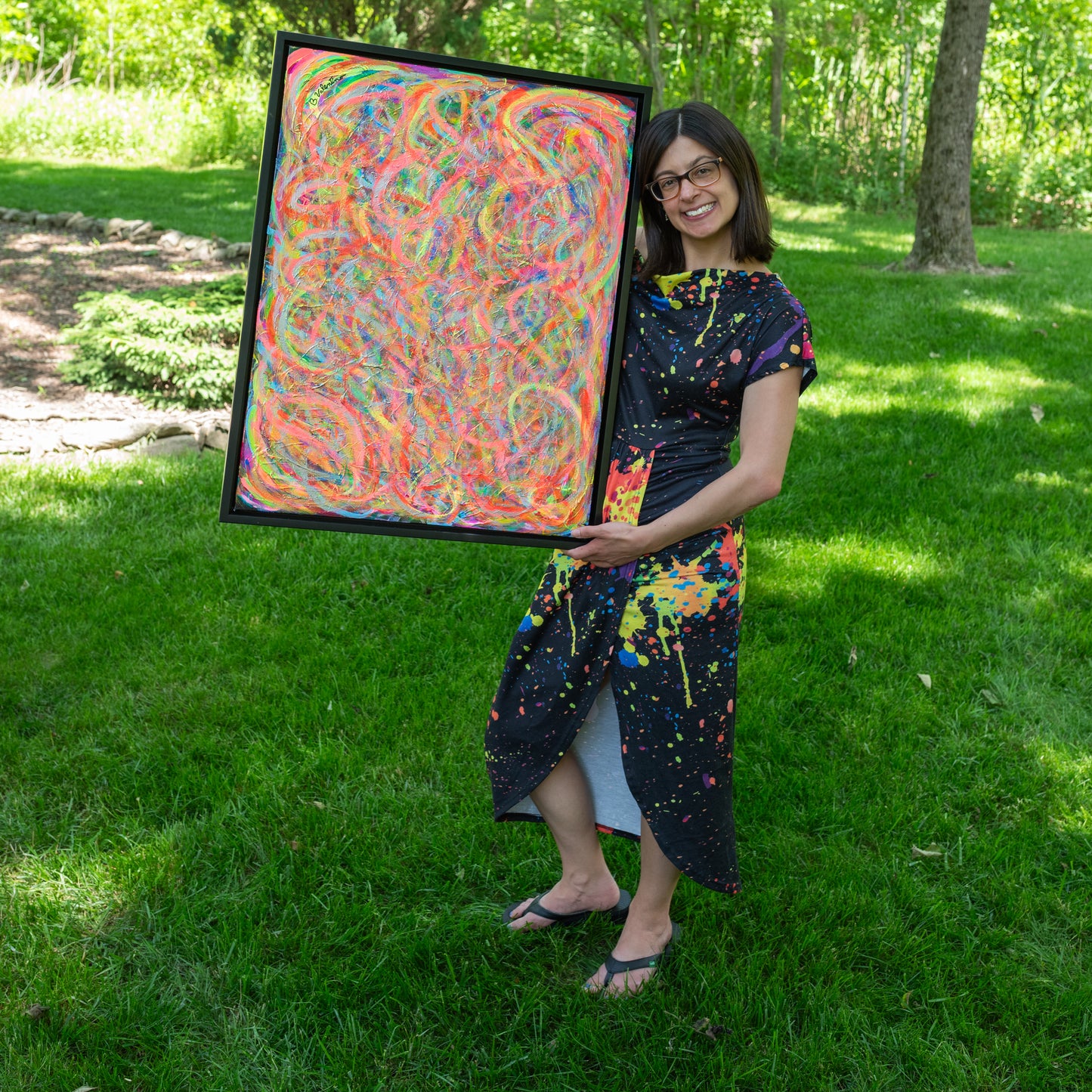 Feminine Energy – Expressive Abstract Painting | 23.5x29.5 Inches