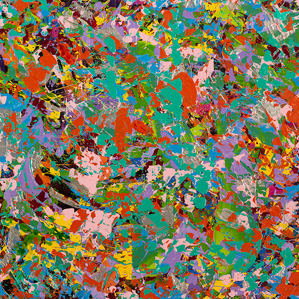 Dream Escape – Abstract Layered Painting | 13 1/2 x 13 1/2 Inches