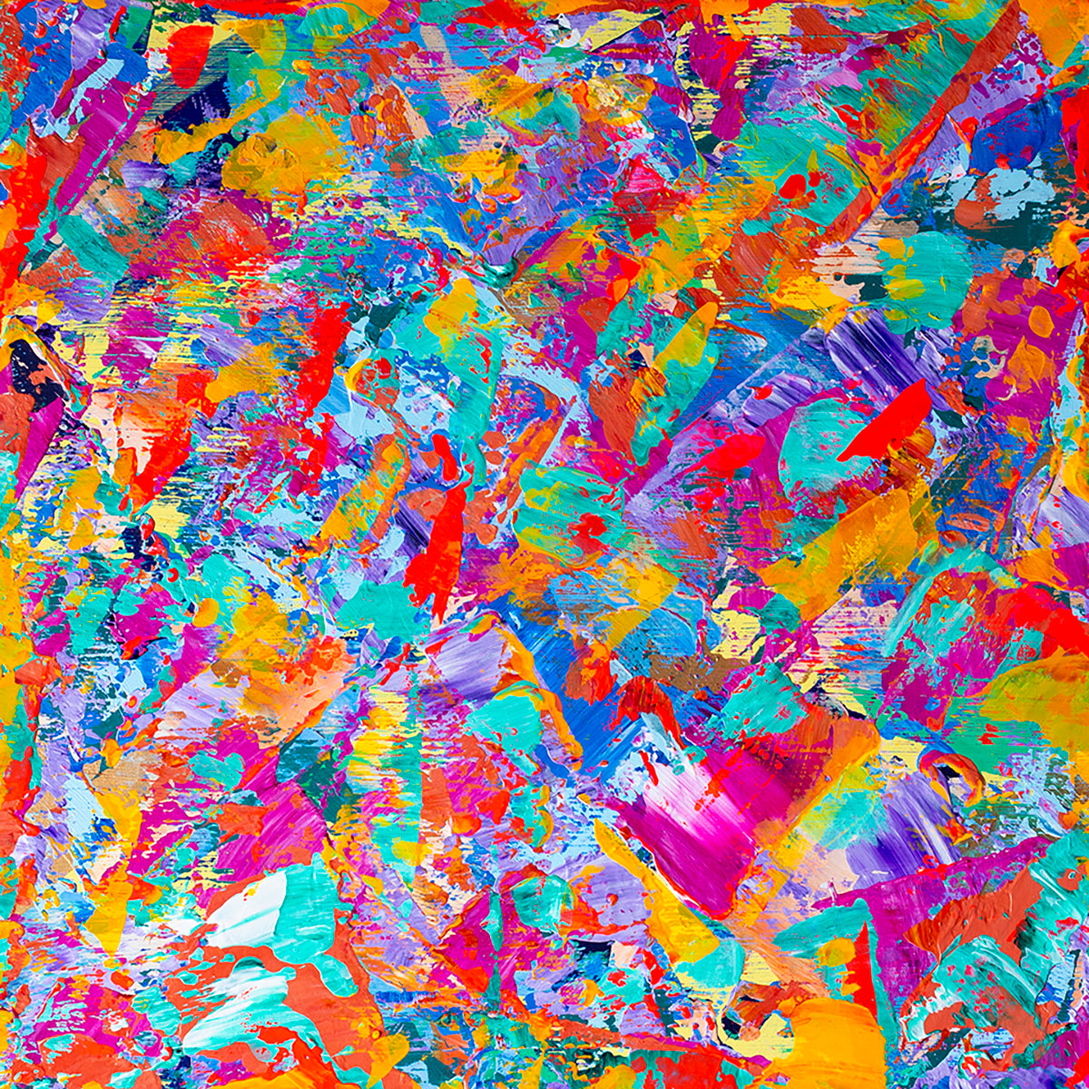 Happiness — 12" × 12" Original Abstract Painting