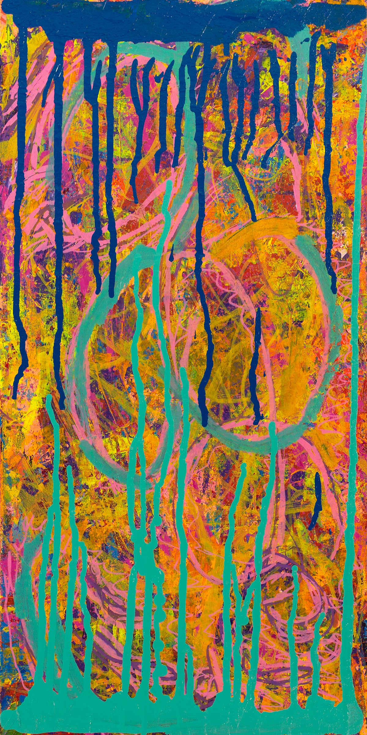 Colliding Rain | 20x10 inches | acrylic on canvas