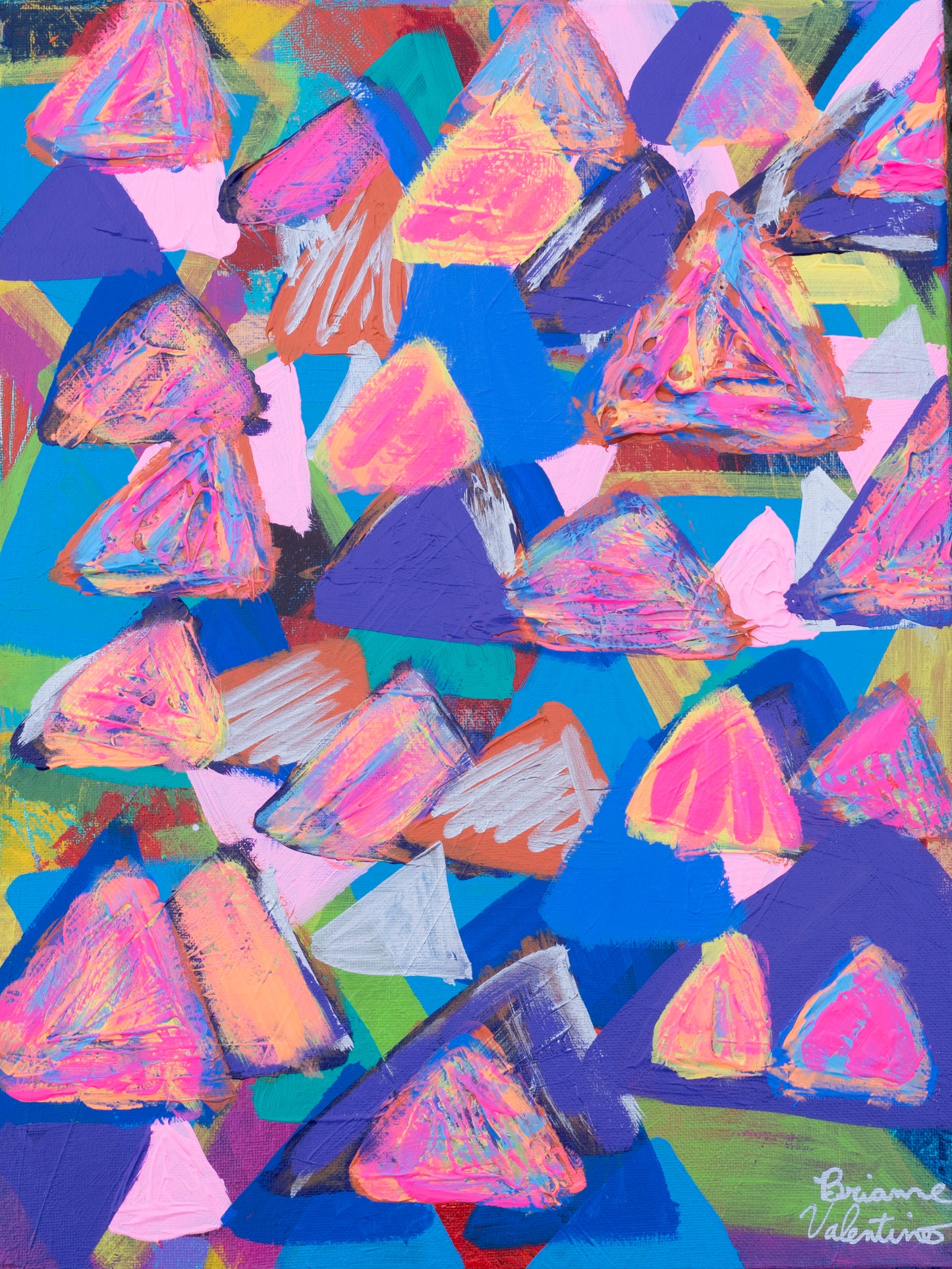 Colorful Triangles | 17 1/2 x 13 1/2 Inches