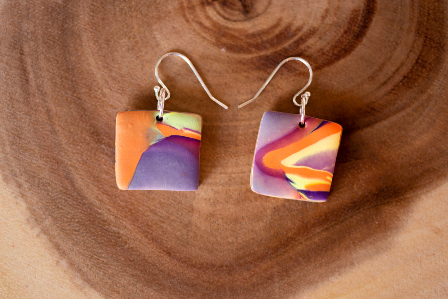 Wholesale Sterling Silver Dangle Polymer Clay Earrings