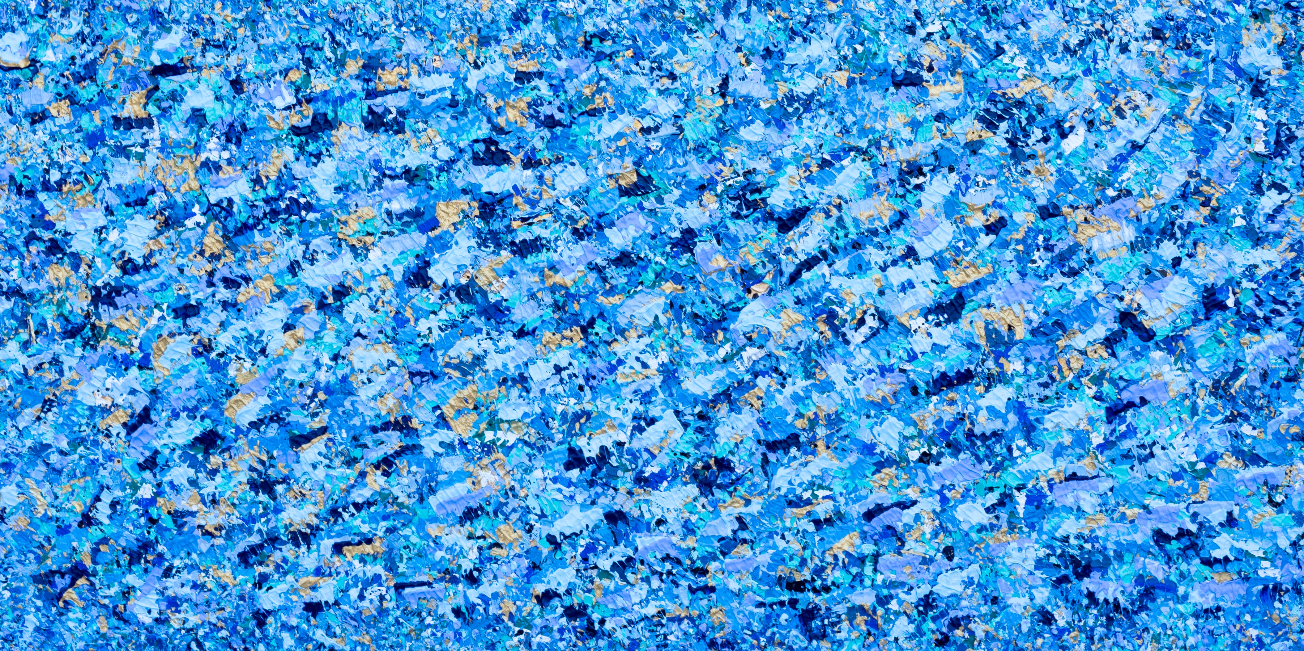 Dreams of Blue- Large Abstract Painting- 36x72 inches – Brianne