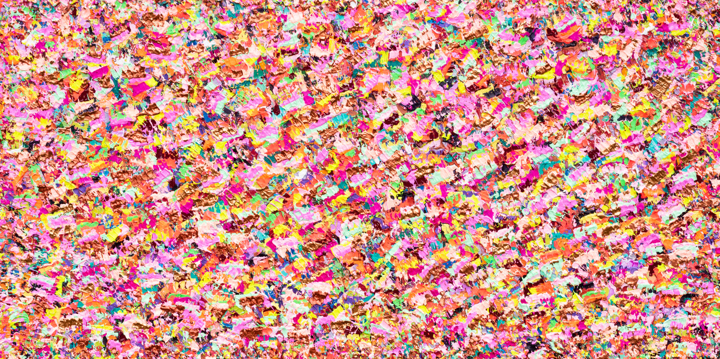 Electric Feelings-Large Abstract Painting- 36x72