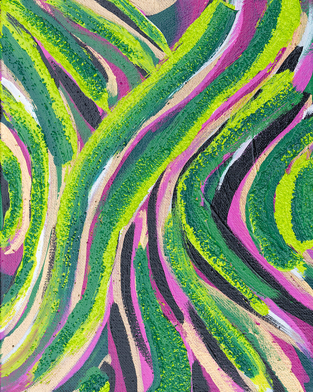 Stylin Zebra | 11 1/2 x 9 1/2 inches | Acrylic on canvas