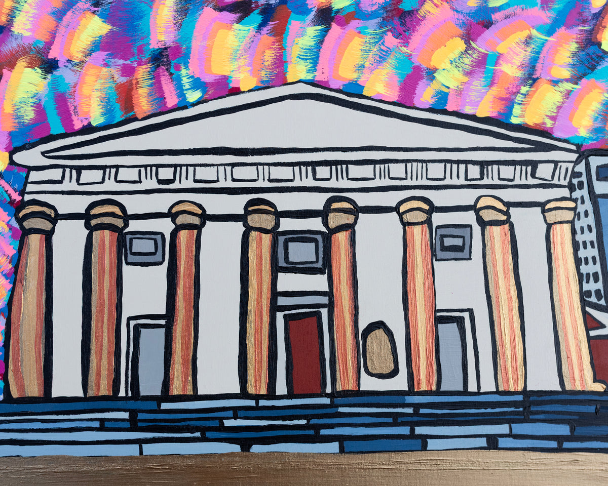Second Bank of the U.S. | 11 1/2 x 9 1/2 inches | Acrylic on canvas