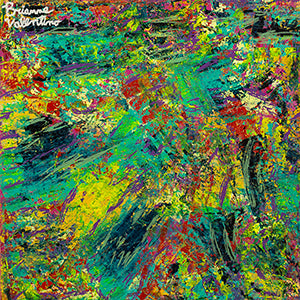 Colorful Explosion – Neon Abstract Painting | 13 1/2 x 13 1/2 Inches