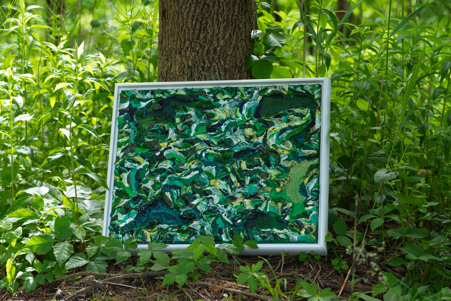 Deforestation – Nature-Inspired Abstract Painting | 17 1/4 x 21 1/4 Inches