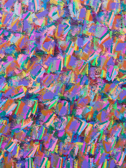 🎉 Funfetti – Layered Abstract Painting | 36x48 Inches