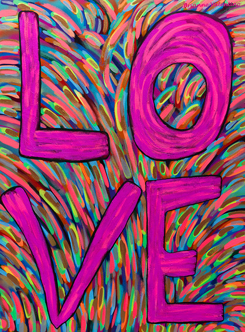 Love – Bold Abstract Art Full of Joy | 36x48 Inches
