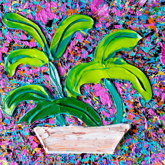 Plant Dreams – 3D Botanical Art | 13 1/2 x 13 1/2 Inches