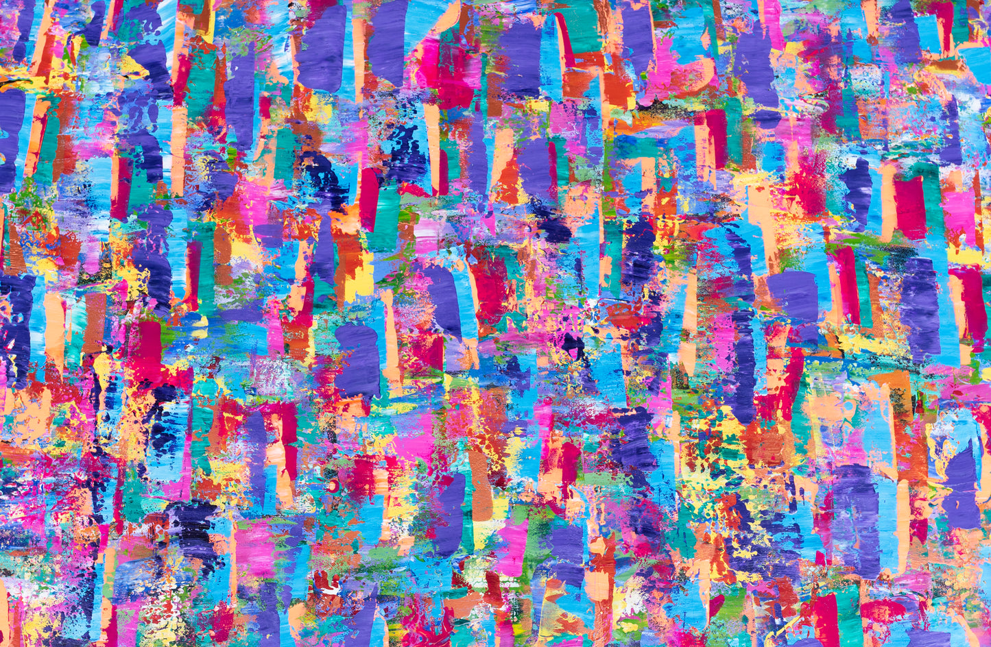 Neon Parade – Large Layered Abstract Painting | 24x36 Inches
