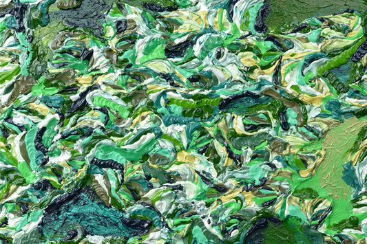 Deforestation – Nature-Inspired Abstract Painting | 17 1/4 x 21 1/4 Inches