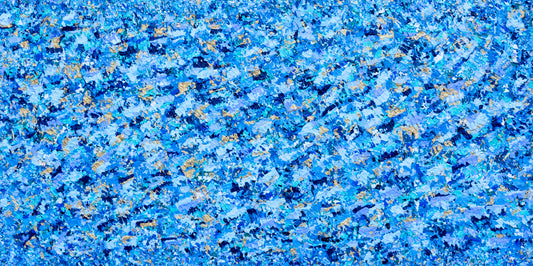 Dreams of Blue- Large Abstract Painting- 36x72 inches