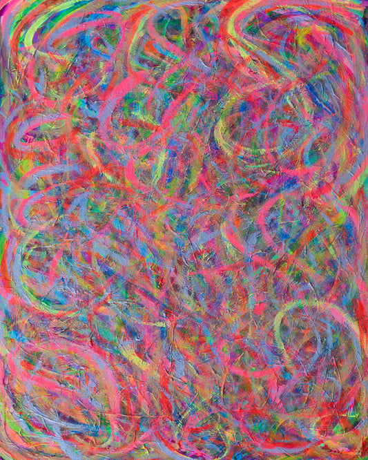 Feminine Energy – Expressive Abstract Painting | 23.5x29.5 Inches