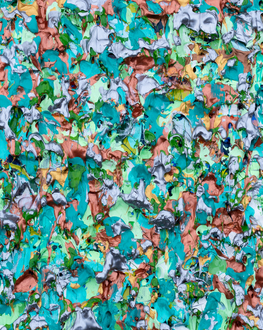 Green Monster – Textured Abstract Painting | Framed 3D Artwork
