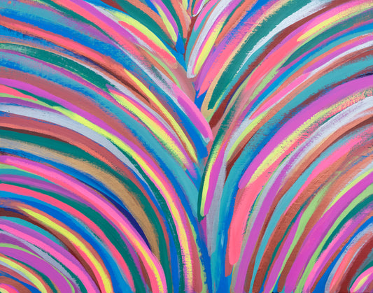 Keep Growing | 12.5" × 15.5 "| Original Abstract Painting
