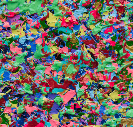 Island Vibes – 3D Textured Abstract Painting | 6x6 Inches