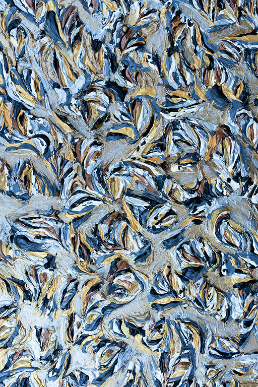 Metallic World – Large Textured Abstract Painting | 24x30 Inches