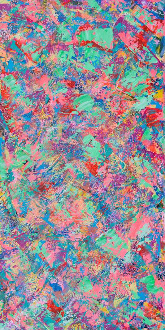 Energized – Uplifting Layered Abstract Art | 19.5 x 37.5 Inches