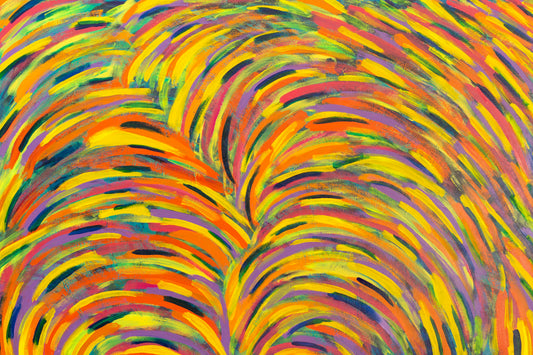 Neon Plants – Bold Plant-Inspired Abstract Painting | 26x38 Inches