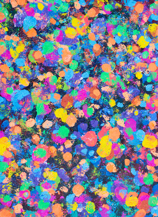 Neon Splatter – Bold & Vibrant Abstract Painting 18x24 Inches