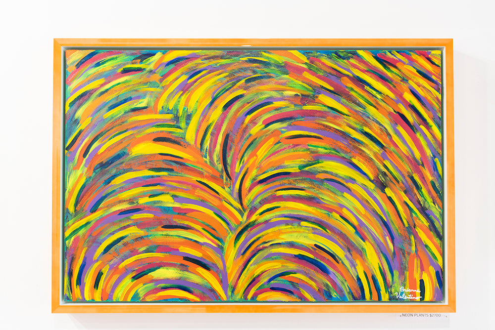 Neon Plants – Bold Plant-Inspired Abstract Painting | 26x38 Inches